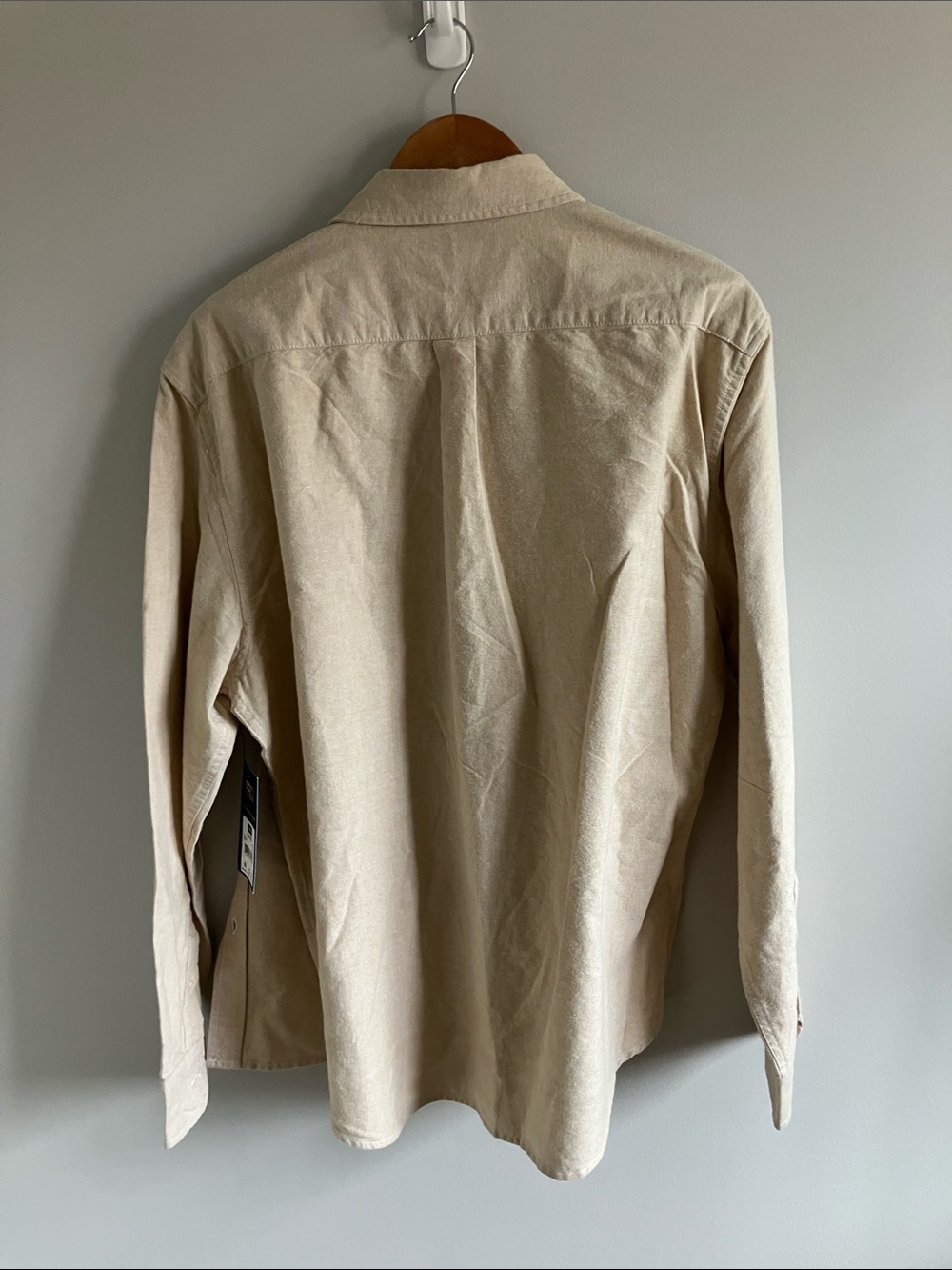 NWT size XL U.S. Polo Assn. Long-Sleeve Button-Down Shirt in Cream - Picture 7 of 7
